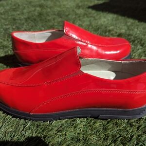 Red Leather Upper Shoes